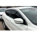 Дефлектори вікон (вітровики) “HIC“ для Nissan Qashqai (J11) 2013-2021 (5 дверей) на скотчі з хром полосою (NI84-IJ)