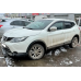 Дефлектори вікон (вітровики) “HIC“ для Nissan Qashqai (J11) 2013-2021 (5 дверей) на скотчі з хром полосою (NI84-IJ)
