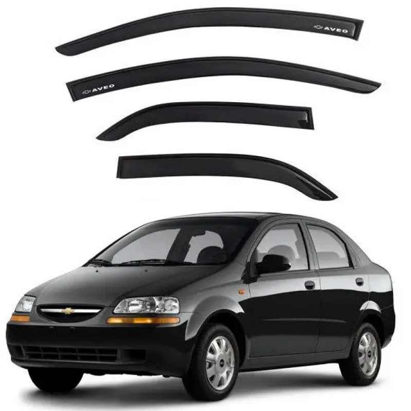 Дефлектори вікон (вітровики) “AV-TUNING“ для Chevrolet Aveo 2002-2008 седан (VC20303)