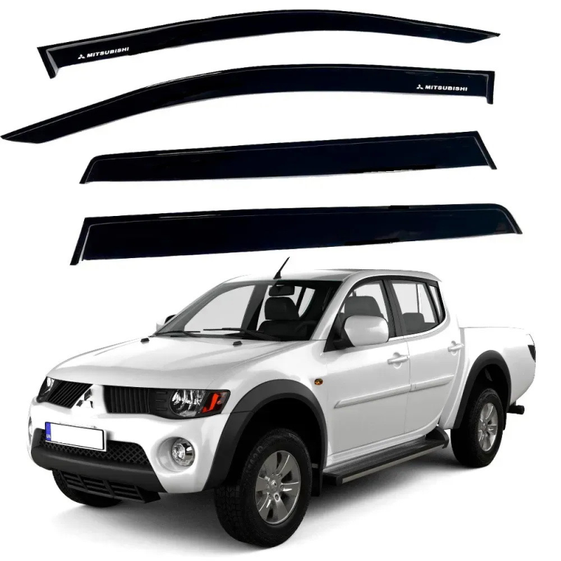Дефлектори вікон (вітровики) “AV-TUNING“ для MITSUBISHI L200 2005-2015 (VM40306)