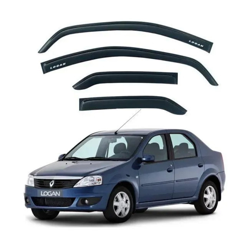 Дефлектори вікон (вітровики) “AV-TUNING“ для RENAULT Logan 2004-2013 седан (VR10804)