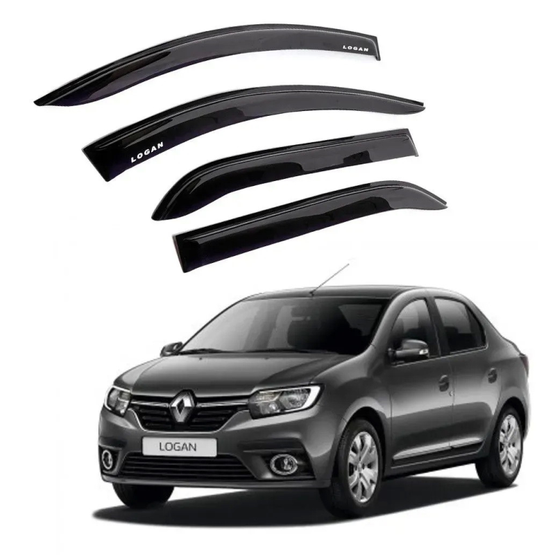 Дефлектори вікон (вітровики) “AV-TUNING“ для RENAULT Logan 2013-2022 седан (VR10913)