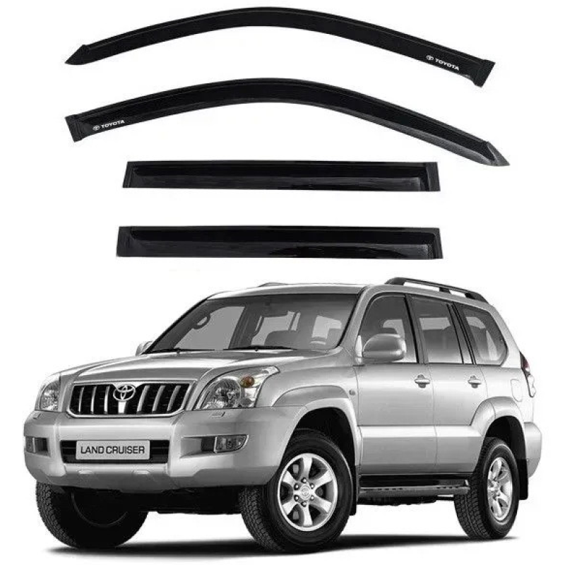 Дефлектори вікон (вітровики) “AV-TUNING“ для TOYOTA Land Cruiser Prado 120 2003-2009 (VT20702)