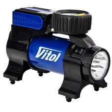 Компресор “ViTOL“ K-22 100psi/14Amp/37л/ Ліхтар/Автостоп/прикурювач
