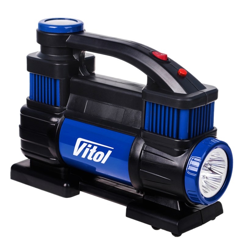 Компресор “ViTOL“ K-70 150psi/25Amp /90л/2 циліндра / шланг 1,0+5,0м/клеми